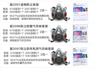 3M6200半面型防护面罩图2